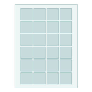 24 stuks vierkante prints op A4 formaat ideaal voor gebakjes (ca. 4,5 x 4,5 cm)