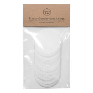 Dunne ouwel rondjes voor kleine kokosmakronen 4 cm rond (24 stuks) - Caking it Easy®