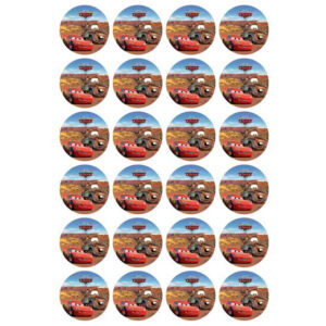 Disney Cars cupcake prints 24 stuks (ca 4,5 cm)