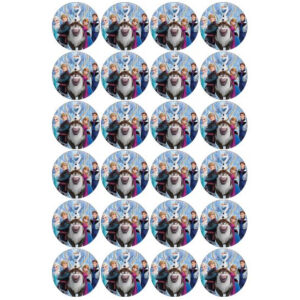 Frozen eetbare cupcake prints 2 (24 stuks van ca 4,5 cm)