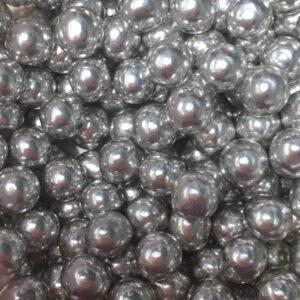 Chocolade ballen Zilver XL - ca. 18 mm - 45 gram Crunchy pearls - Caking it Easy®