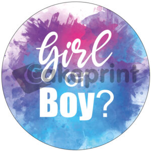 Gender Reveal taartprint 1 (circa 20 cm)