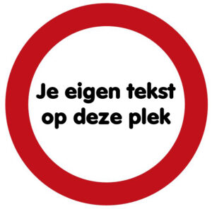 Eetbare verkeersbord met eigen getal (ca. 20 cm)