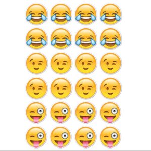 Emoji cupcake print combivel