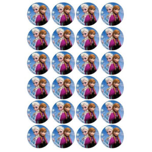 Frozen cupcake prints 24 stuks (ca 4,5 cm)