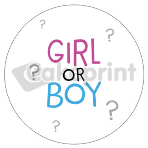 Gender Reveal taartprint 2 (circa 20 cm)