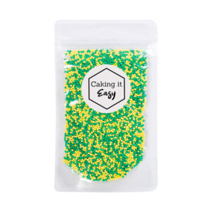 Musketzaad Groen / Geel mix - 50 gram suikerparels / discodip - Caking it Easy®