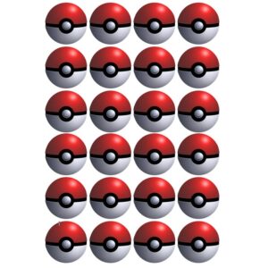 Pokeball cupcake prints Pokemon GO