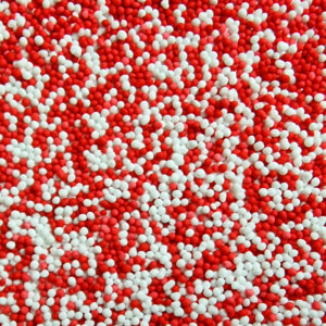 Musketzaad Rood / Wit mix - 50 gram suikerparels / discodip - Caking it Easyยฎ