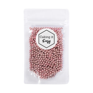 Suikerparels / balletjes Roze - 3 mm - XS - 50 gram - Caking it Easy®