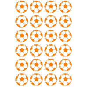 Oranje voetballetjes circa 4 cm doorsnede (24 stuks)