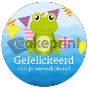 Zwemdiploma taartprint 1 (circa 20 cm)