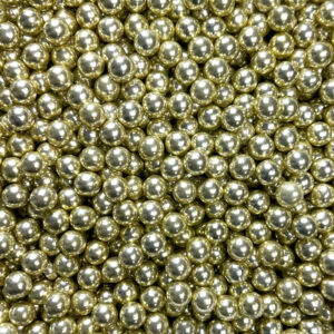 Eetbare parels Crunchy M - (glimmend goud) - ca. 10 mm - 50 gram Crunchy pearls - Caking it Easy®