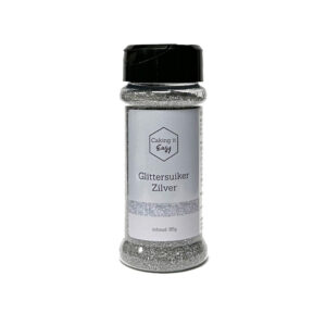 Glittersuiker - zilver 85 gram - Caking it Easy®
